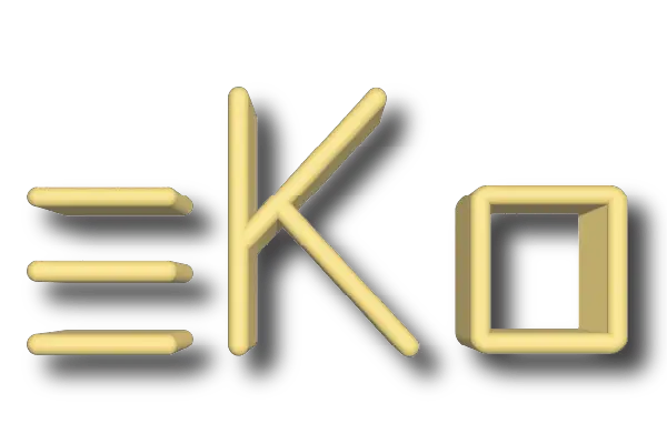 eKo yellow 3d logo